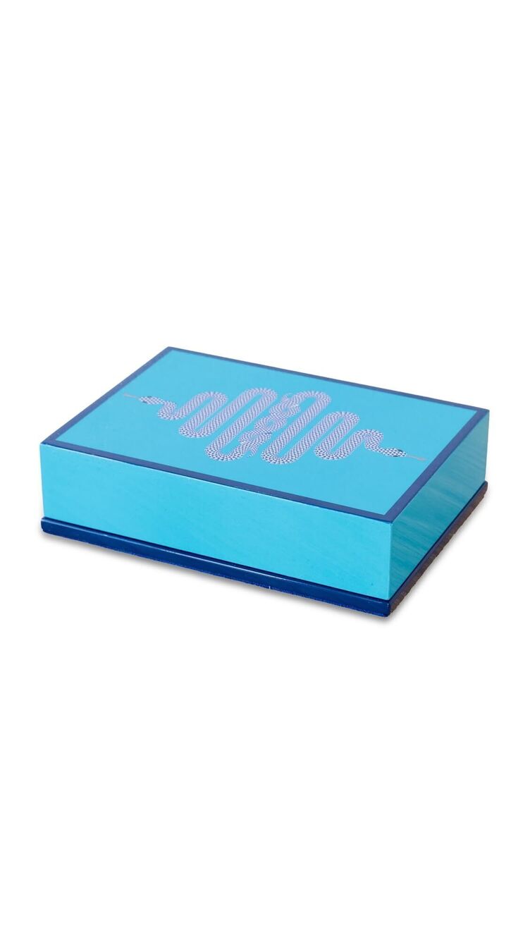 7163 Eden Lacquer Card Set, Blue, One Size